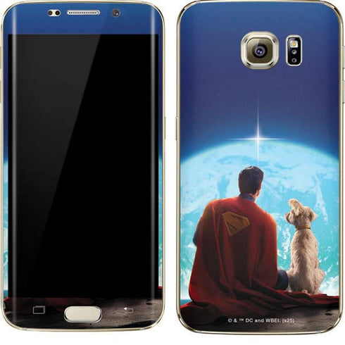 Superman 2025 Superman & Krypto watch the Earth Galaxy S7 Edge Skin