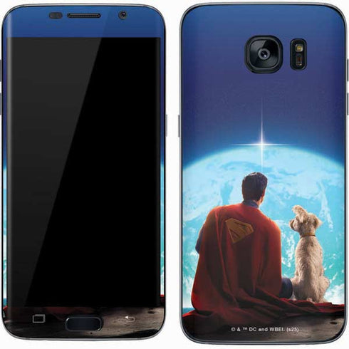Superman 2025 Superman & Krypto watch the Earth Galaxy S7 Skin