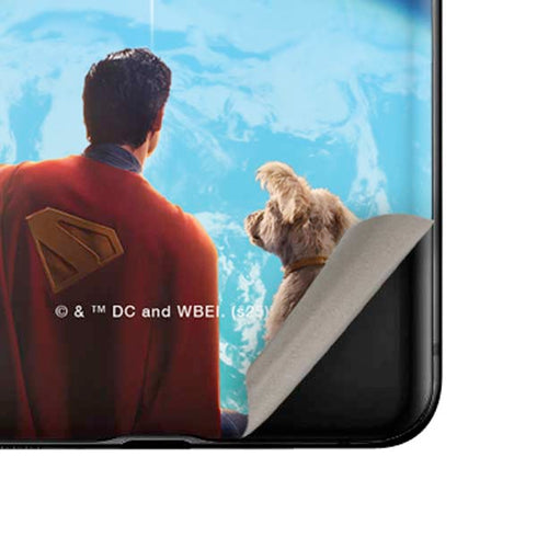 Superman 2025 Superman & Krypto watch the Earth Galaxy Z Flip Skin