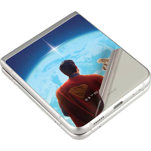 Superman 2025 Superman & Krypto watch the Earth Galaxy Z Flip3 5G Skin