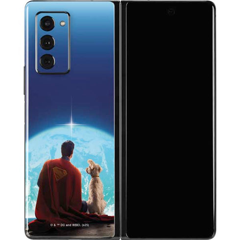 Superman 2025 Superman & Krypto watch the Earth Galaxy Z Fold2 5G Skin