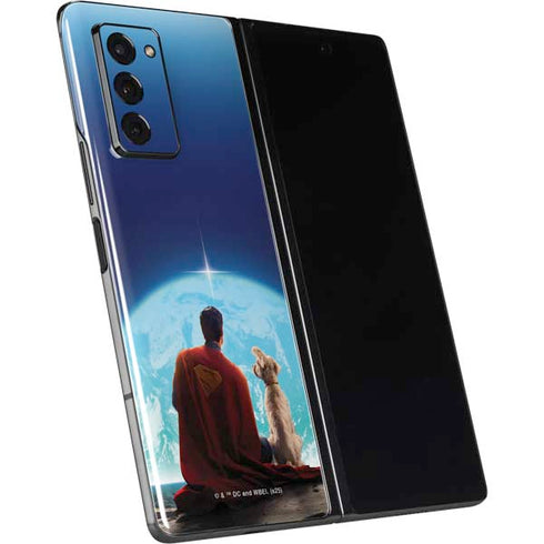 Superman 2025 Superman & Krypto watch the Earth Galaxy Z Fold2 5G Skin