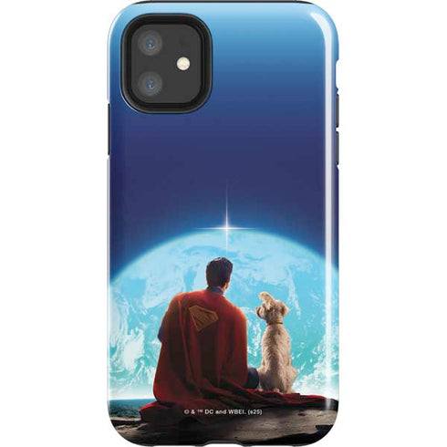 Superman 2025 Superman & Krypto watch the Earth iPhone 11 Impact Case