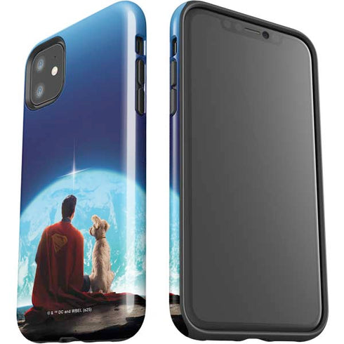 Superman 2025 Superman & Krypto watch the Earth iPhone 11 Impact Case