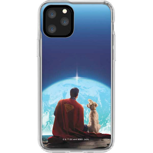 Superman 2025 Superman & Krypto watch the Earth iPhone 11 Pro Clear Case