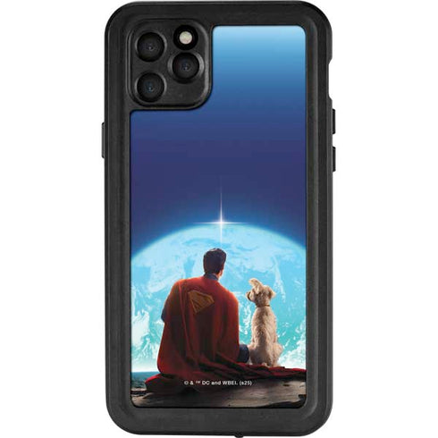 Superman 2025 Superman & Krypto watch the Earth iPhone 11 Pro Max Waterproof Case