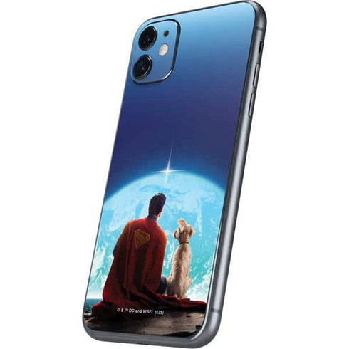 Superman 2025 Superman & Krypto watch the Earth iPhone 11 Skin