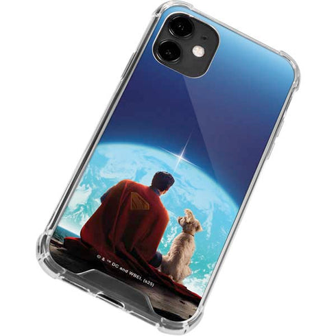 Superman 2025 Superman & Krypto watch the Earth iPhone 12 Mini Clear Case