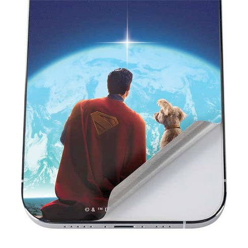 Superman 2025 Superman & Krypto watch the Earth iPhone 12 Pro Skin