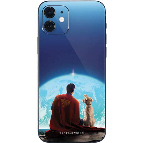 Superman 2025 Superman & Krypto watch the Earth iPhone 12 Skin