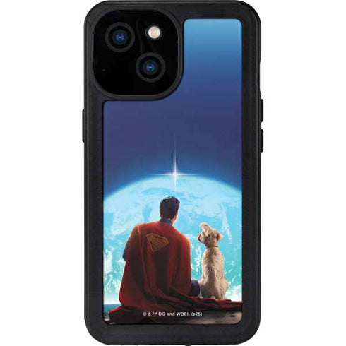 Superman 2025 Superman & Krypto watch the Earth iPhone 13 Mini Waterproof Case