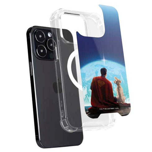 Superman 2025 Superman & Krypto watch the Earth iPhone 13 Pro MagSafe Case