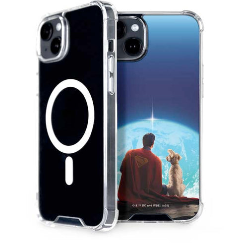 Superman 2025 Superman & Krypto watch the Earth iPhone 14 MagSafe Case