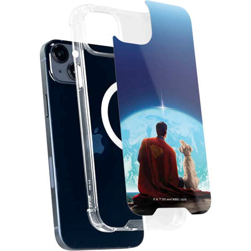 Superman 2025 Superman & Krypto watch the Earth iPhone 14 MagSafe Case