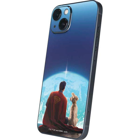Superman 2025 Superman & Krypto watch the Earth iPhone 14 Plus Skin