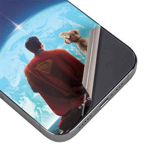 Superman 2025 Superman & Krypto watch the Earth iPhone 14 Pro Max Skin