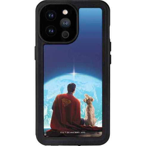 Superman 2025 Superman & Krypto watch the Earth iPhone 14 Pro Max Waterproof Case