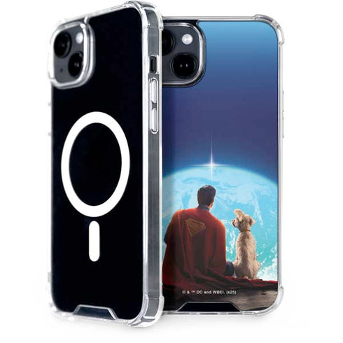 Superman 2025 Superman & Krypto watch the Earth iPhone 15 Plus MagSafe Case