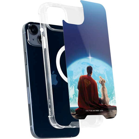 Superman 2025 Superman & Krypto watch the Earth iPhone 15 Plus MagSafe Case