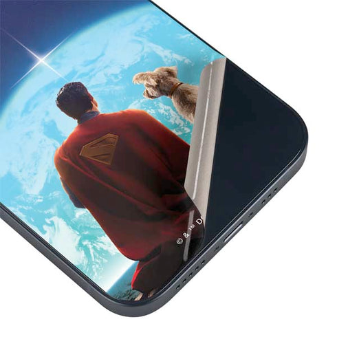 Superman 2025 Superman & Krypto watch the Earth iPhone 15 Plus Skin