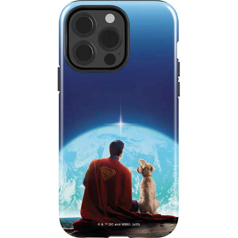 Superman 2025 Superman & Krypto watch the Earth iPhone 15 Pro Impact Case