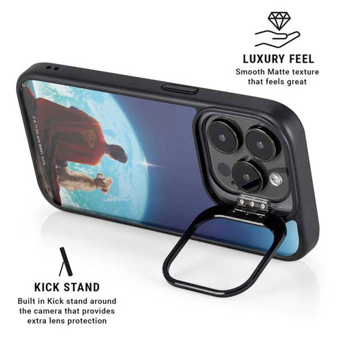Superman 2025 Superman & Krypto watch the Earth iPhone 15 Pro Kickstand Case