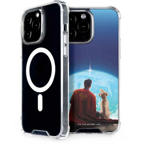 Superman 2025 Superman & Krypto watch the Earth iPhone 15 Pro Max MagSafe Case