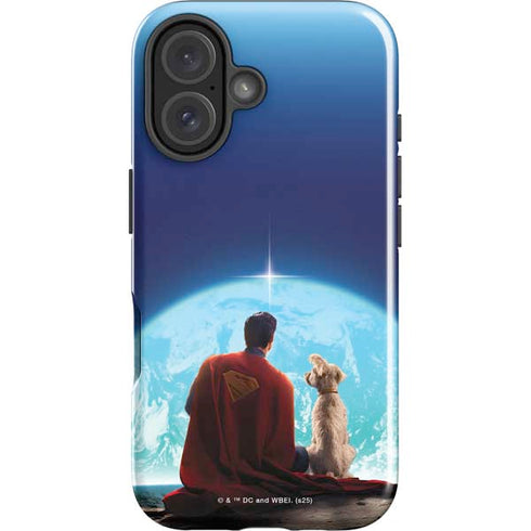 Superman 2025 Superman & Krypto watch the Earth iPhone 16 Impact Case