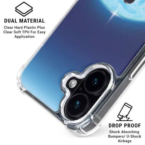 Superman 2025 Superman & Krypto watch the Earth iPhone 16 Plus Clear Case