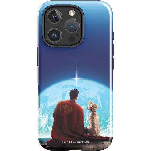 Superman 2025 Superman & Krypto watch the Earth iPhone 16 Pro Impact Case