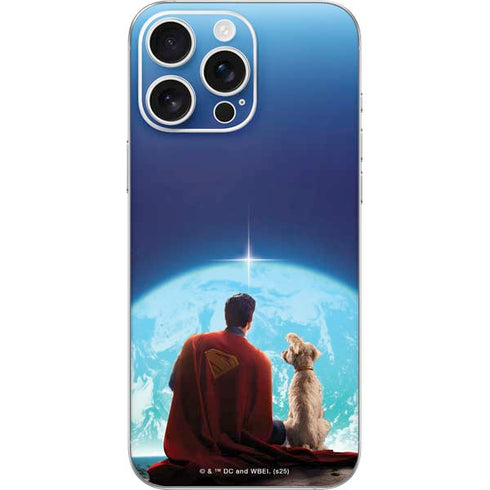 Superman 2025 Superman & Krypto watch the Earth iPhone 16 Pro Max Skin