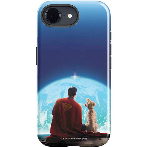 Superman 2025 Superman & Krypto watch the Earth iPhone 16e Impact Case