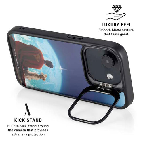 Superman 2025 Superman & Krypto watch the Earth iPhone 16e Kickstand Case