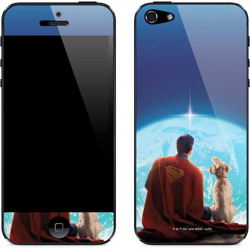 Superman 2025 Superman & Krypto watch the Earth iPhone 5/5s/5SE Skin