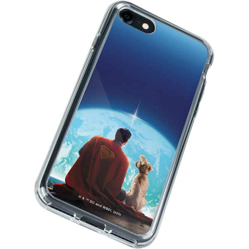 Superman 2025 Superman & Krypto watch the Earth iPhone SE (2nd & 3rd Gen) Clear Case