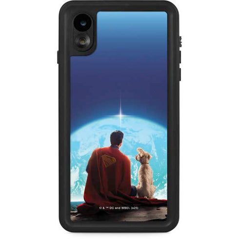 Superman 2025 Superman & Krypto watch the Earth iPhone XR Waterproof Case