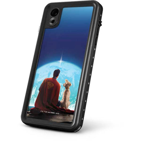 Superman 2025 Superman & Krypto watch the Earth iPhone XR Waterproof Case