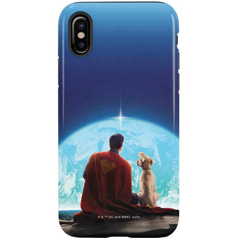 Superman 2025 Superman & Krypto watch the Earth iPhone XS Pro Case