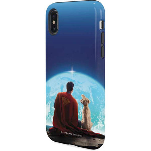 Superman 2025 Superman & Krypto watch the Earth iPhone XS Pro Case