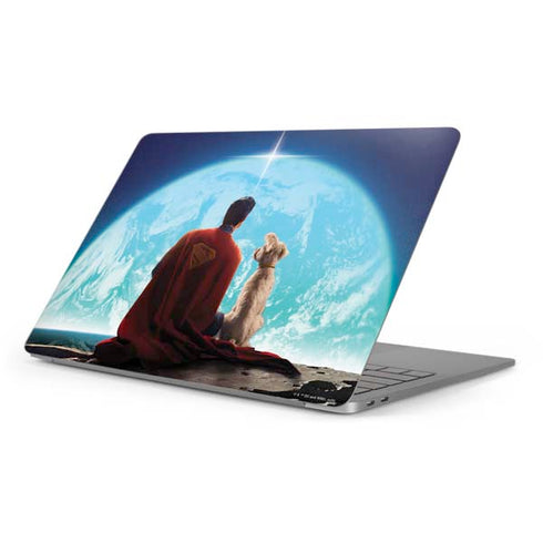 Superman 2025 Superman & Krypto watch the Earth Apple MacBook Pro 16-inch Skin