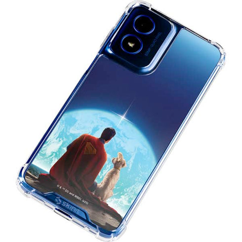 Superman 2025 Superman & Krypto watch the Earth Moto G 5G (2024) Clear Case