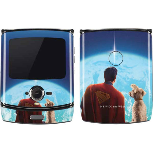 Superman 2025 Superman & Krypto watch the Earth Motorola RAZR Skin