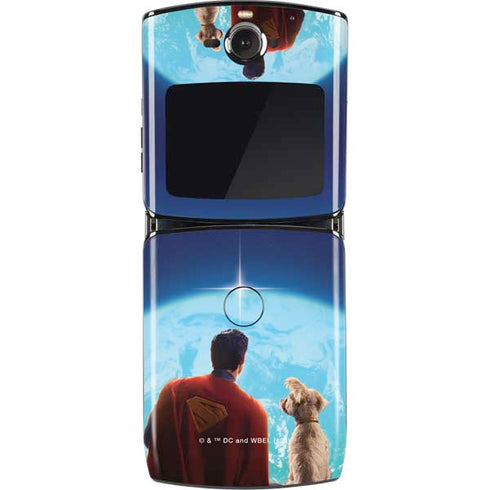 Superman 2025 Superman & Krypto watch the Earth Motorola RAZR Skin