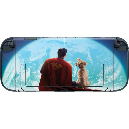 Superman 2025 Superman & Krypto watch the Earth Nintendo Switch 2 (2025) with Joy-Con Skin