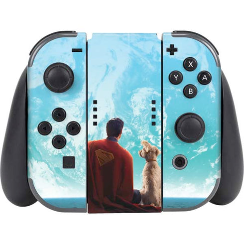 Superman 2025 Superman & Krypto watch the Earth Nintendo Switch (2017-2021) Joy-Con Controller Skin
