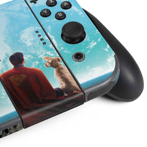 Superman 2025 Superman & Krypto watch the Earth Nintendo Switch (2017-2021) Joy-Con Controller Skin