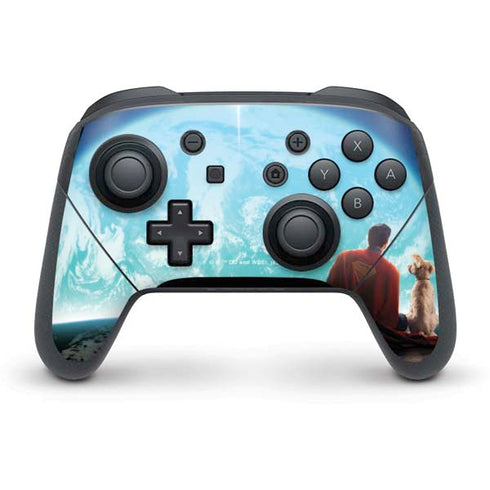 Superman 2025 Superman & Krypto watch the Earth Nintendo Switch Pro Controller Skin