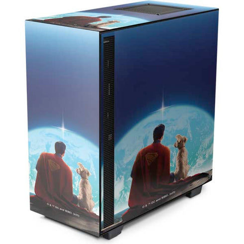Superman 2025 Superman & Krypto watch the Earth NZXT H510 Compact ATX Mid-Tower Case Skin