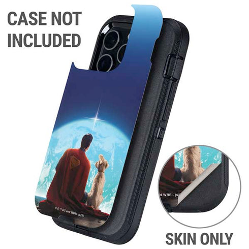 Superman 2025 Superman & Krypto watch the Earth Otterbox Defender iPhone Skin