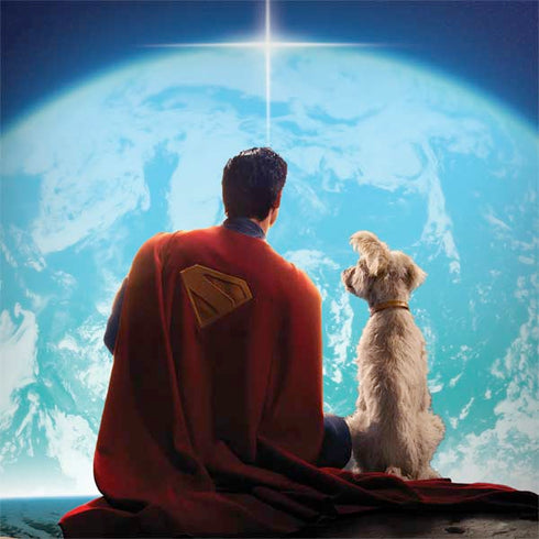 Superman 2025 Superman & Krypto watch the Earth PlayStation 4 Gold Wireless Headset Skin